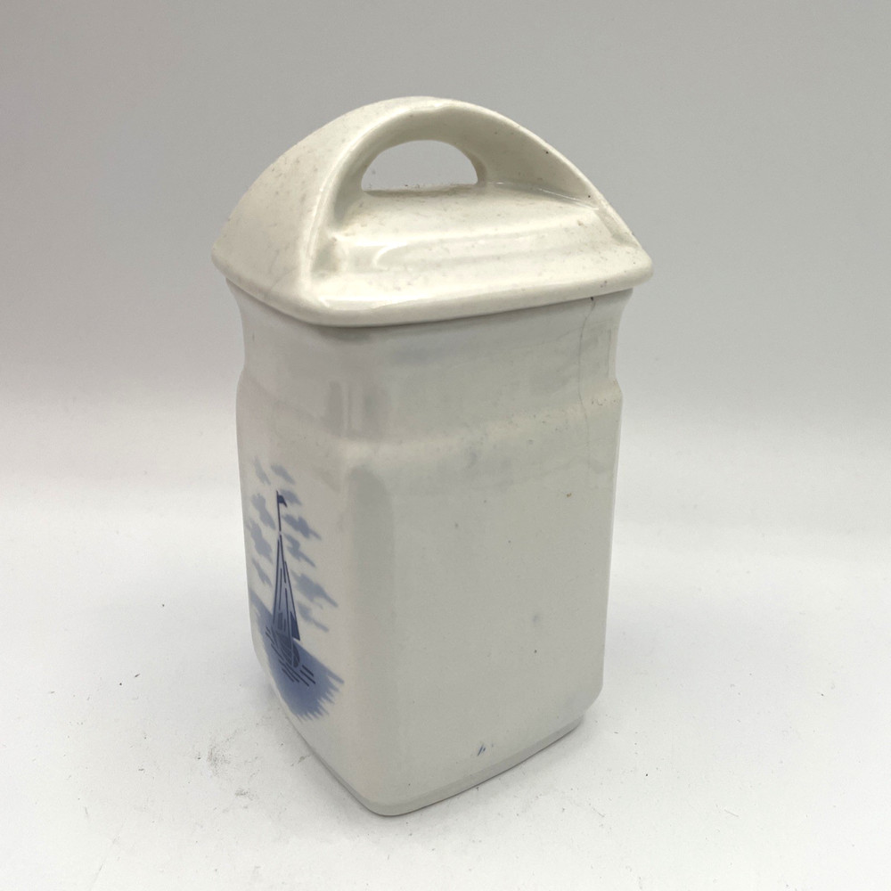 C.A.W. Germany INGE - Blue White Delft Style Windmill - Ginger Jar Container