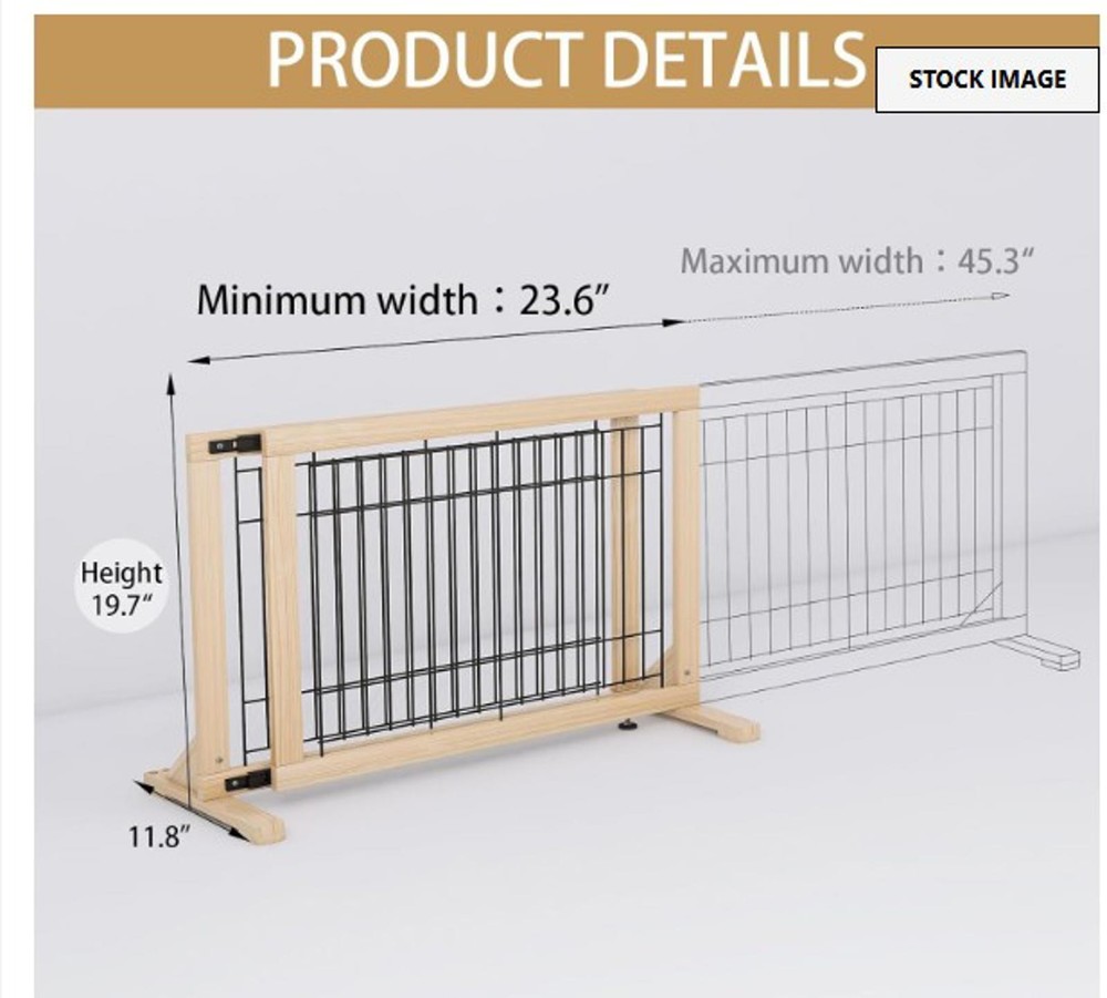 Extra Wide Adjustable Dog Gate