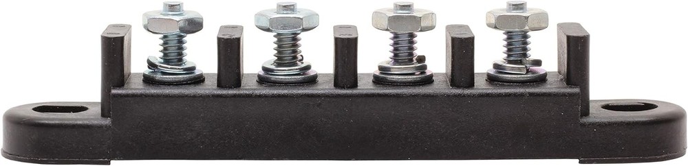 Fastronix 4 Stud Terminal Strip Kit 4 Kit, Black
