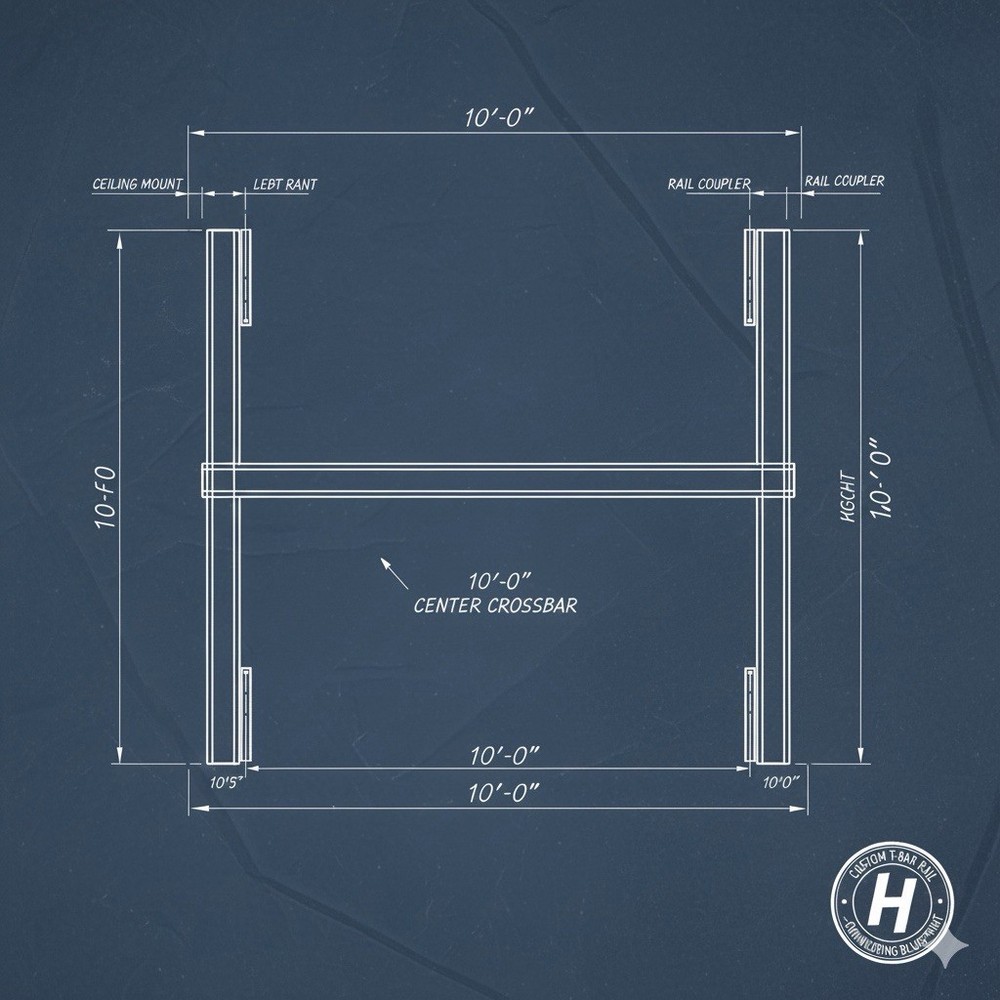 Custom Ceiling Mount Studio Rail System (Kit)