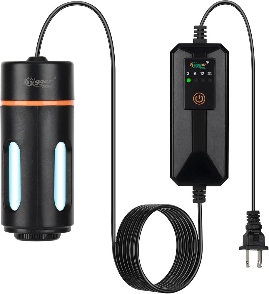 Hygger Aquarium U-V Light with Timer, 360° Protective Shield Clean Light for Gre