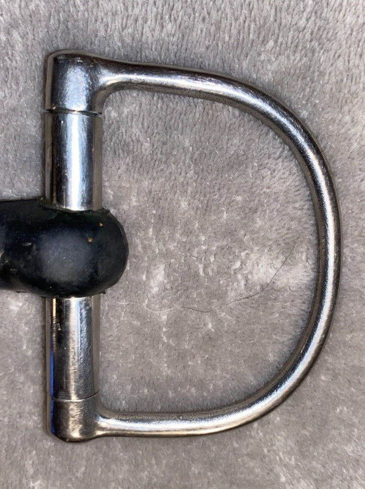 4 3/4'' BLACK RUBBER SNAFFLE ENGLISH DEE BIT