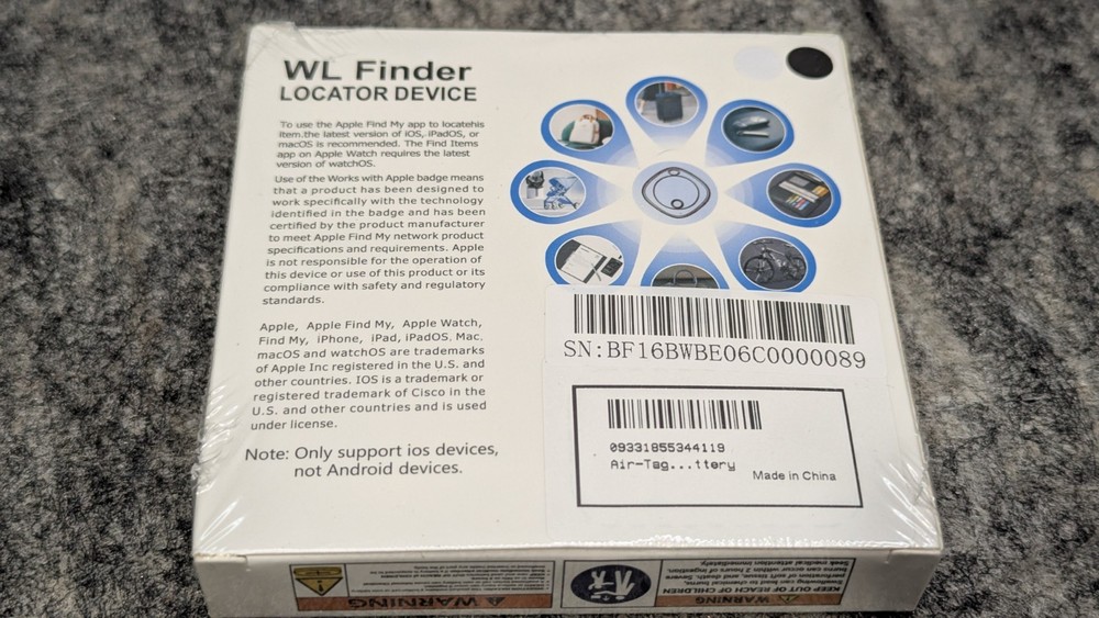 4 Pack - Air Tracker Tags, Bluetooth Tracker Works with Apple Find My APP (iOS)