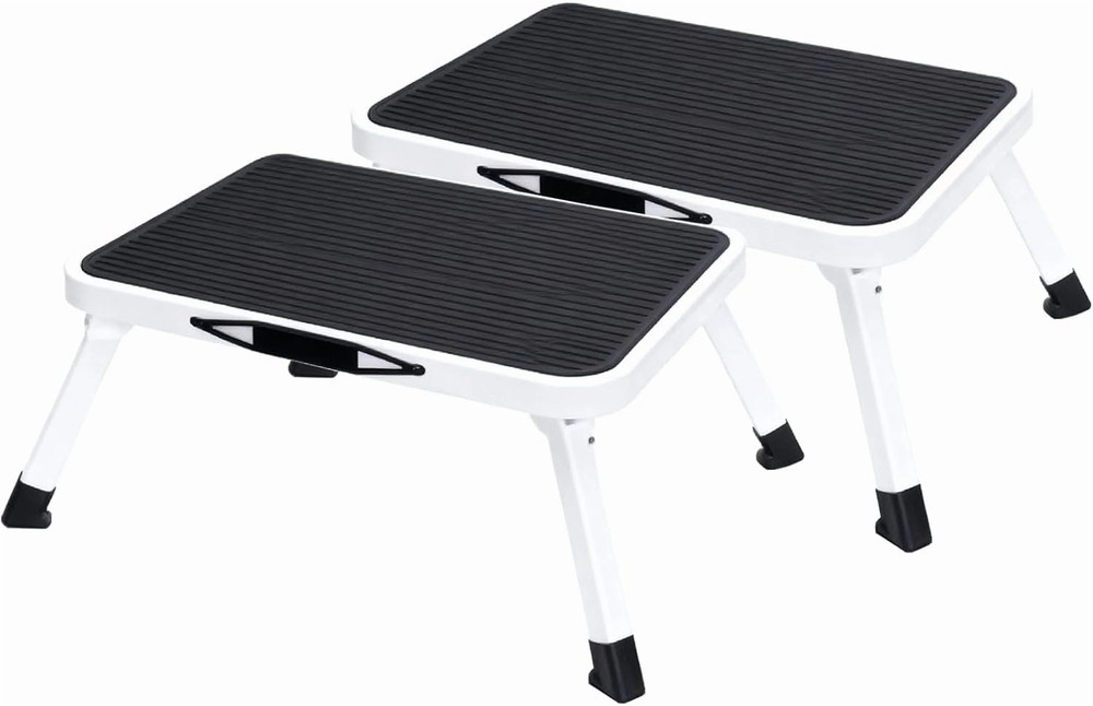Gianna 2 Pack Foldable Step Stool with Non-Slip Platform & Rubber Feet