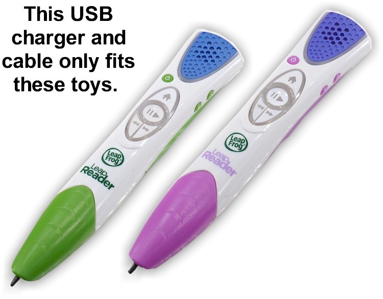WHITE USB Wall Charger & Cable for LeapFrog LeapReader Reading & Writing Pen