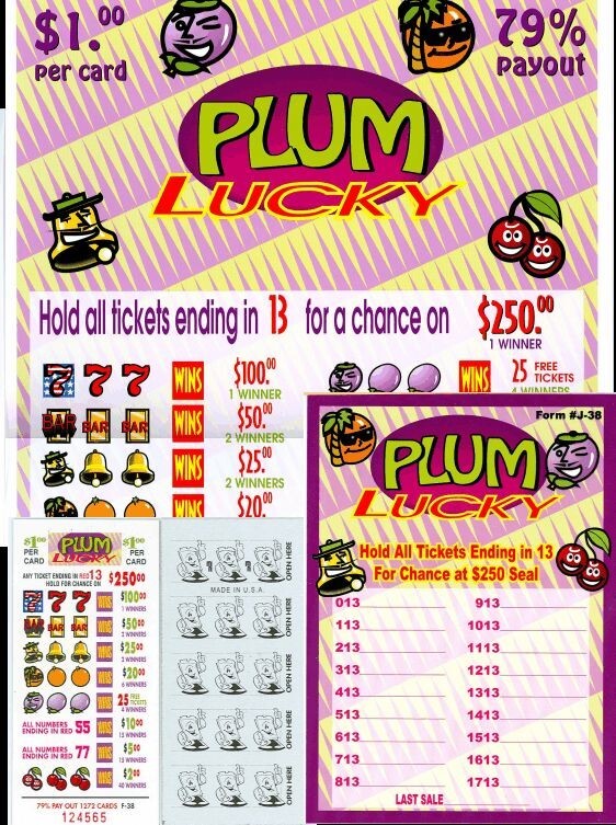 Plum Lucky Single game, pull tabs