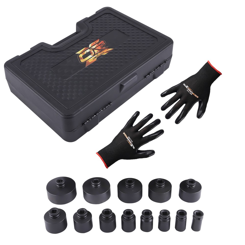 18-80mm 60mm Long Deep Grooved Locknut Socket Set 1/2" Dr. Internal Teeth Tool