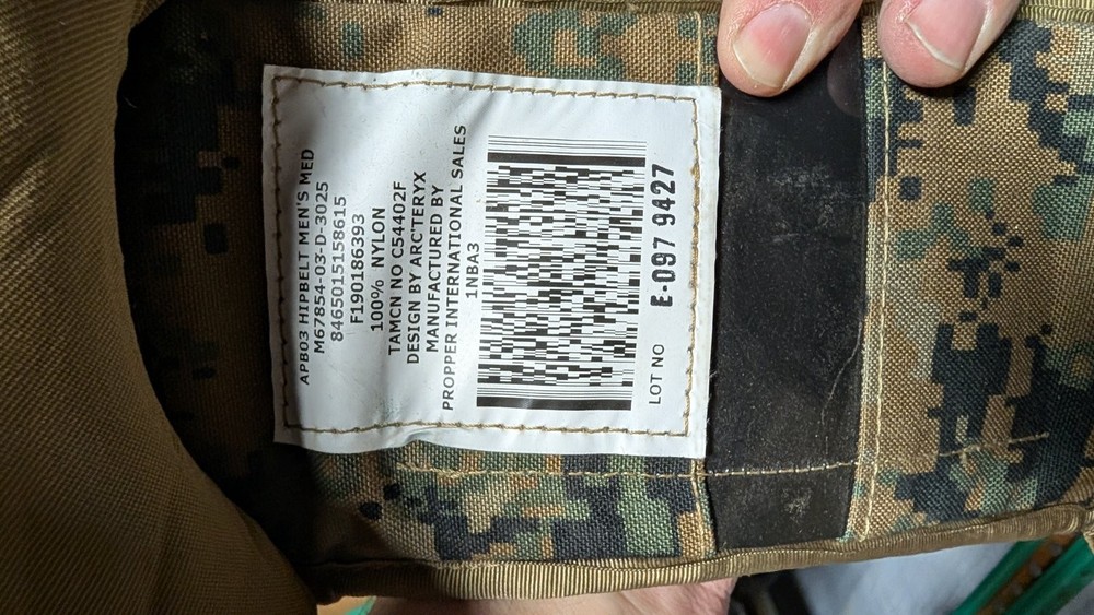 Propper USMC hip belt men's medium marpat