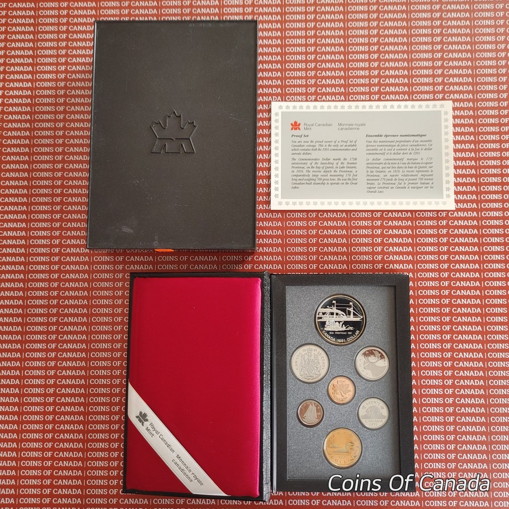 1991 Canada Proof Set -w/ Special Edition Frontenac Silver Dollar #coinsofcanada