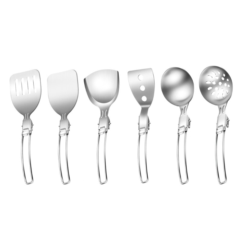 Space Saving Stainless Steel Camp Cooking Tool with Folding Designs for Outdoor