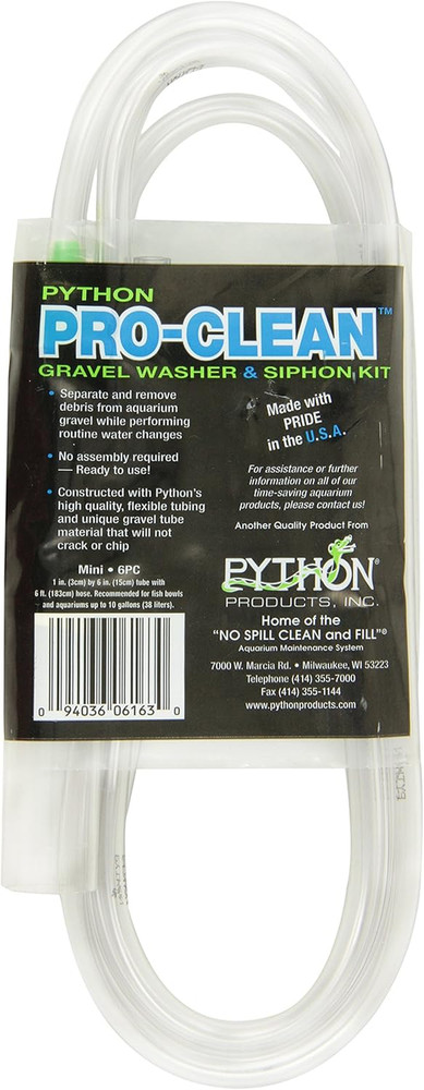 Python Pro Clean-Mini 1" X 6" Tube with 6 Ft. Hose