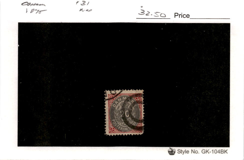 Denmark, Postage Stamp, #31 Used, 1875 (AG)