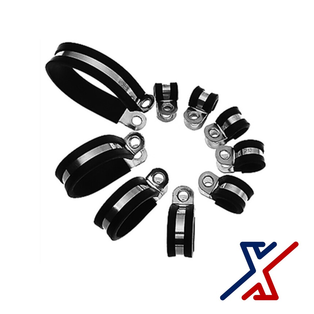 1" EPDM Rubber Insualted Galvanized Steel Clamp(s) by X1 Tools