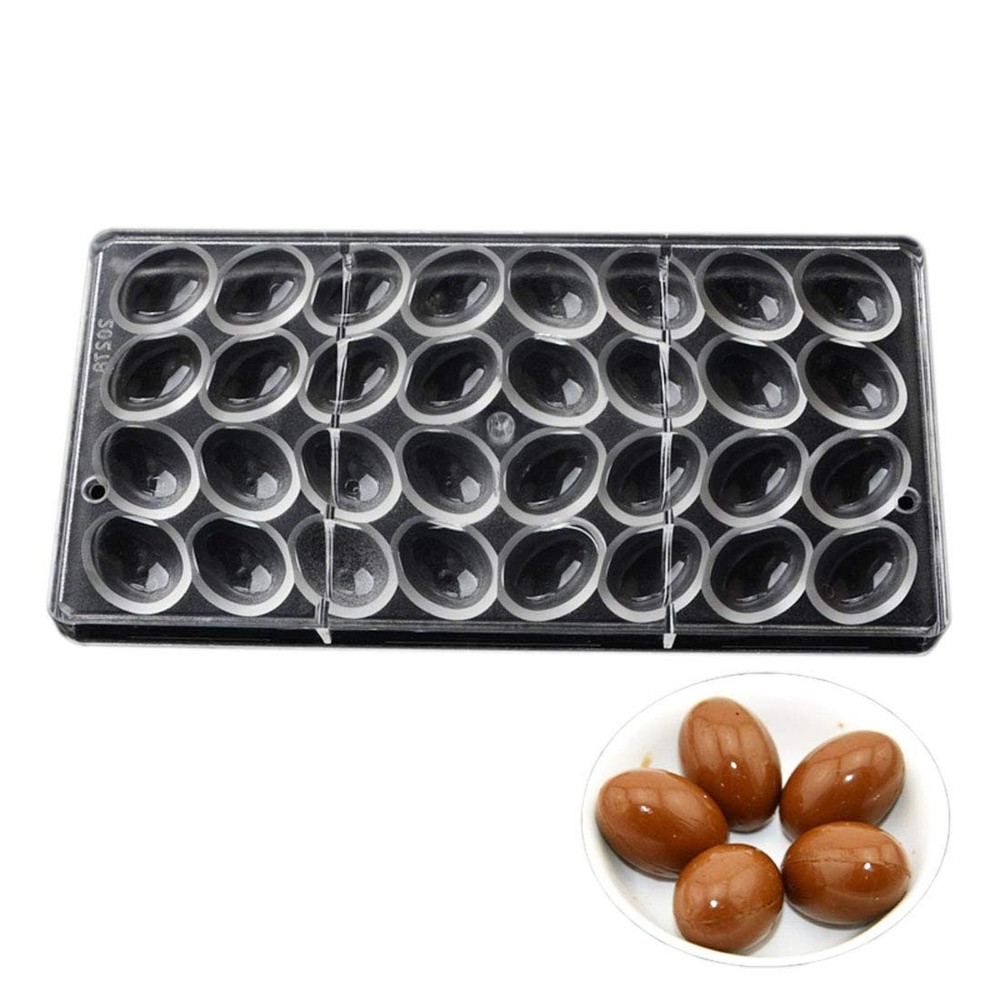 Polycarbonate Chocolate Mold Small Easter Egg Clear Hard Plastic 19272