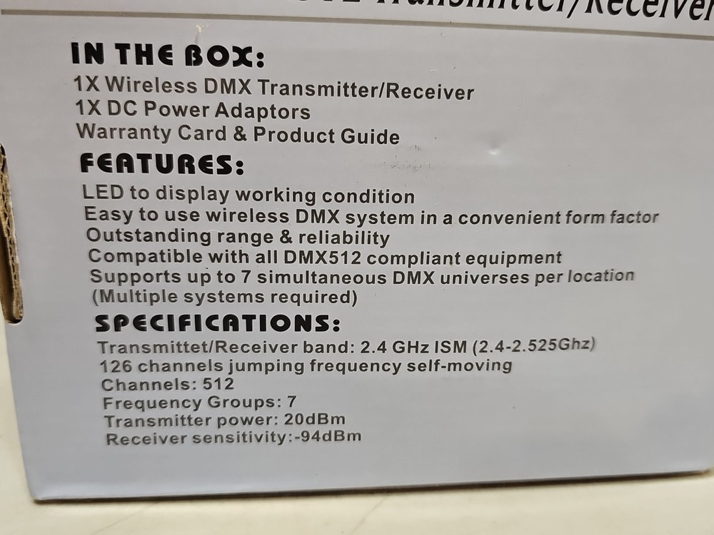 Copkim DMX512 Wireless Transmitter Receiver System Stage Par Party Light 8 PCs