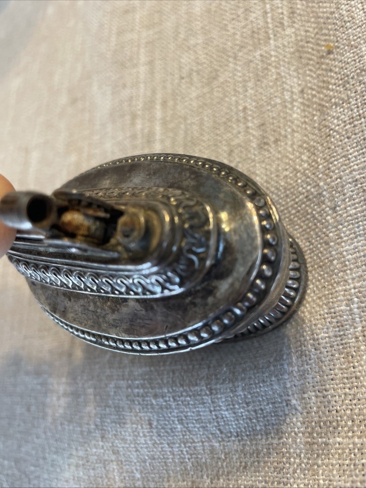 Ronson Queen Anne Silver Plated Table Lighter 1940s