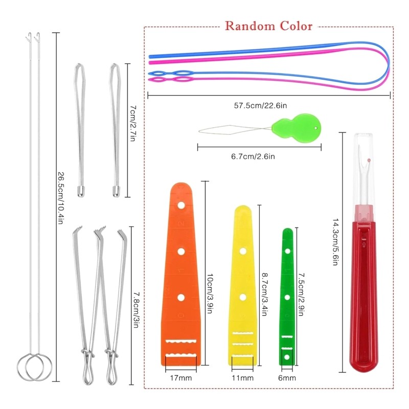 14Pcs Drawstring Threader Tools 14Pcs Drawstring Threader Tool Set Sewing Repair