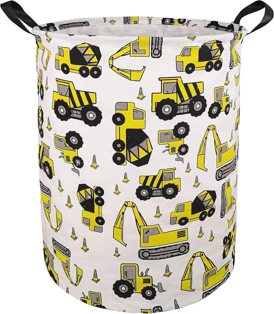 Versatile Round Storage Basket - Waterproof Hamper with Handles, 62.8L Capacity