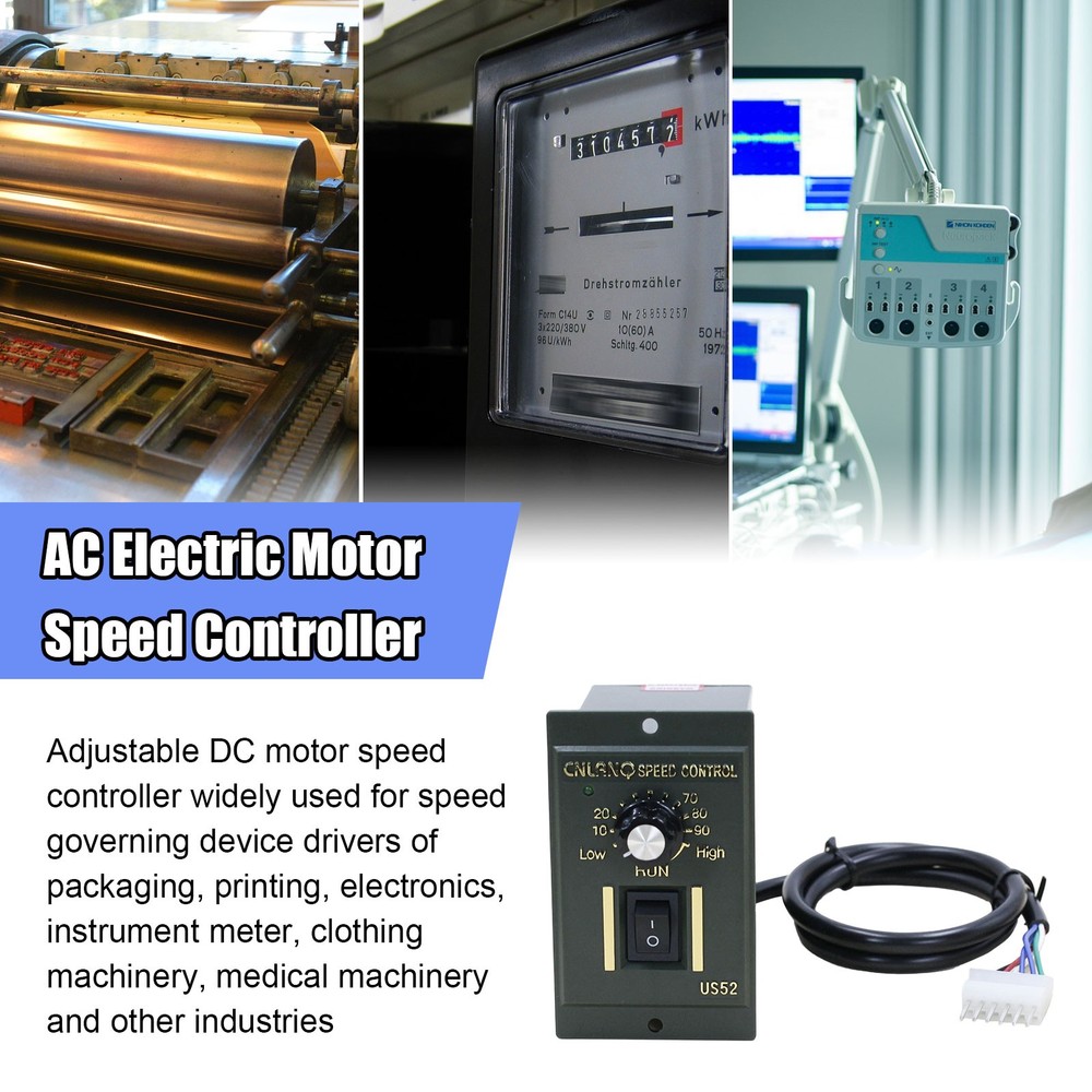 DC Motor Speed Controller 110V AC 120W Reversible Switch Regulator Regulator