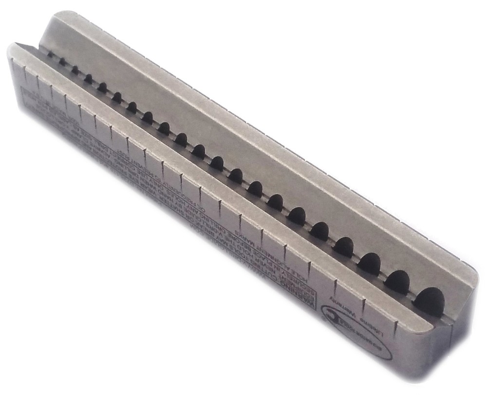 Mini V- Drill Guide - 21 Hole Sizes - comparable to a portable drill press