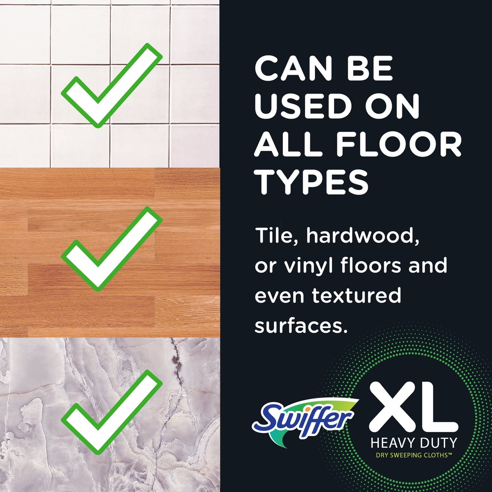 Swiffer Sweeper XL Heavy Duty Multi-Surface Dry Cloth Refills, 10 Count