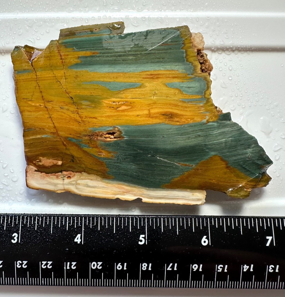 Big Gary Green Larsonite Slab, 2.5x4", Cabbing/Lapidary