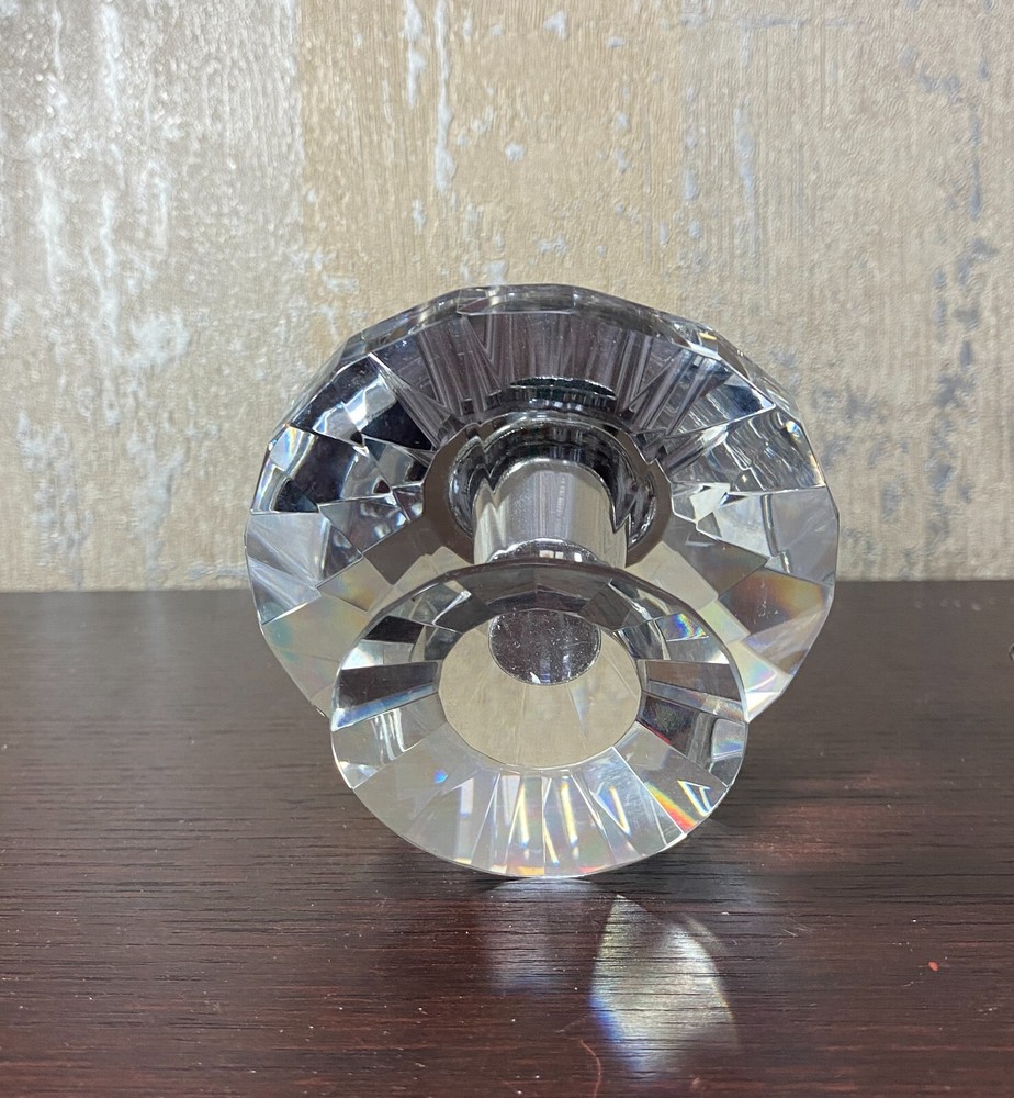 Footed Cut Crystal Perfume Bottle with Stoper