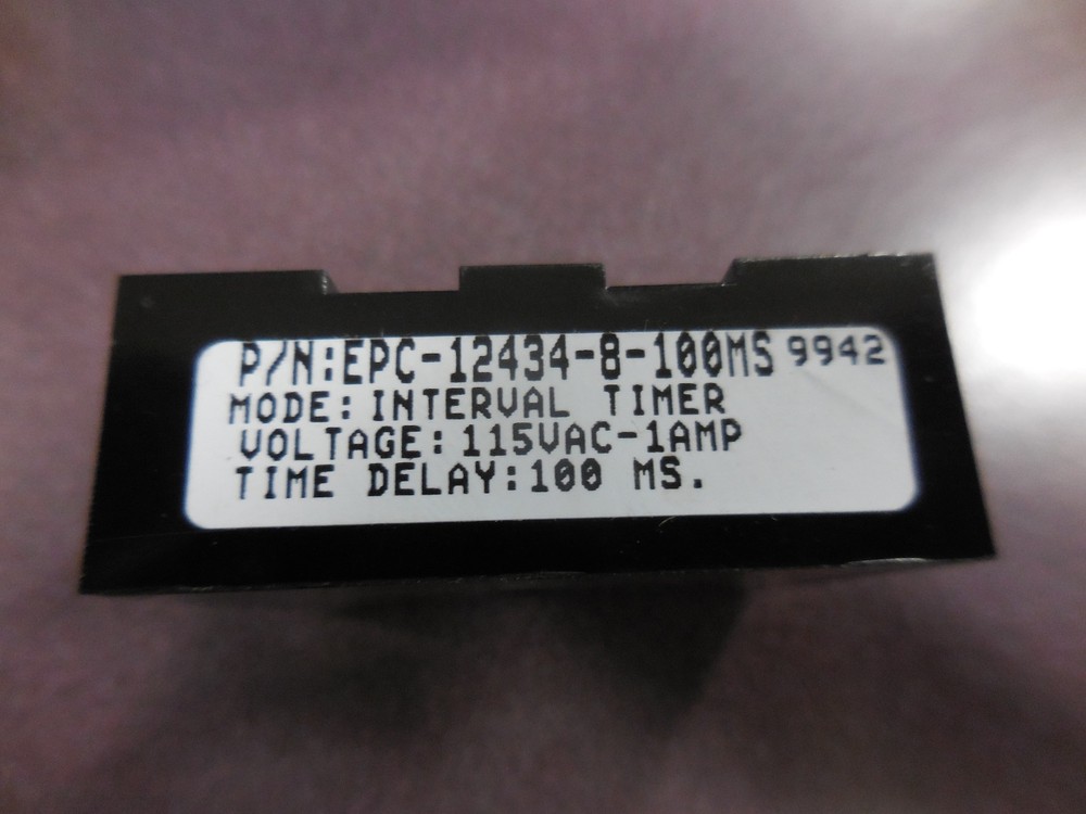 Artisan Solid State Interval Timer Pn. EPC-12434-8-100MS 115 VAC, Delay 100ms
