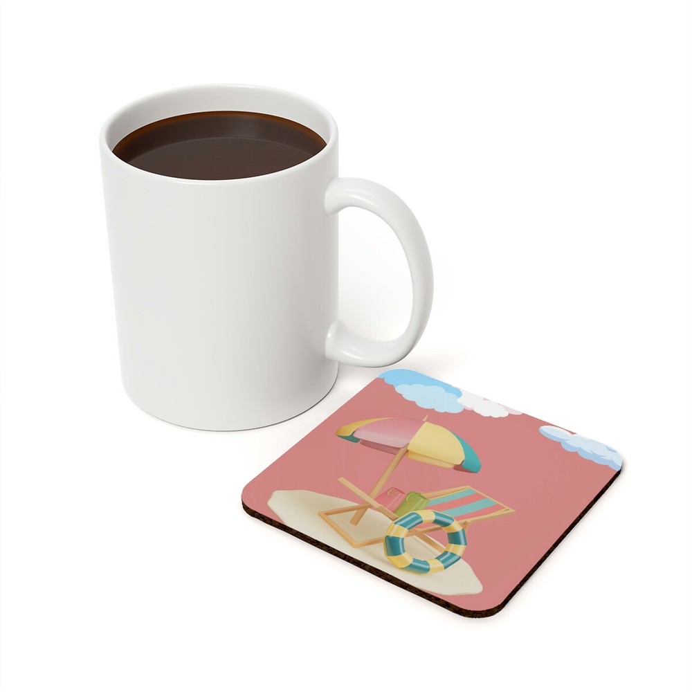 Square coaster beach vibe