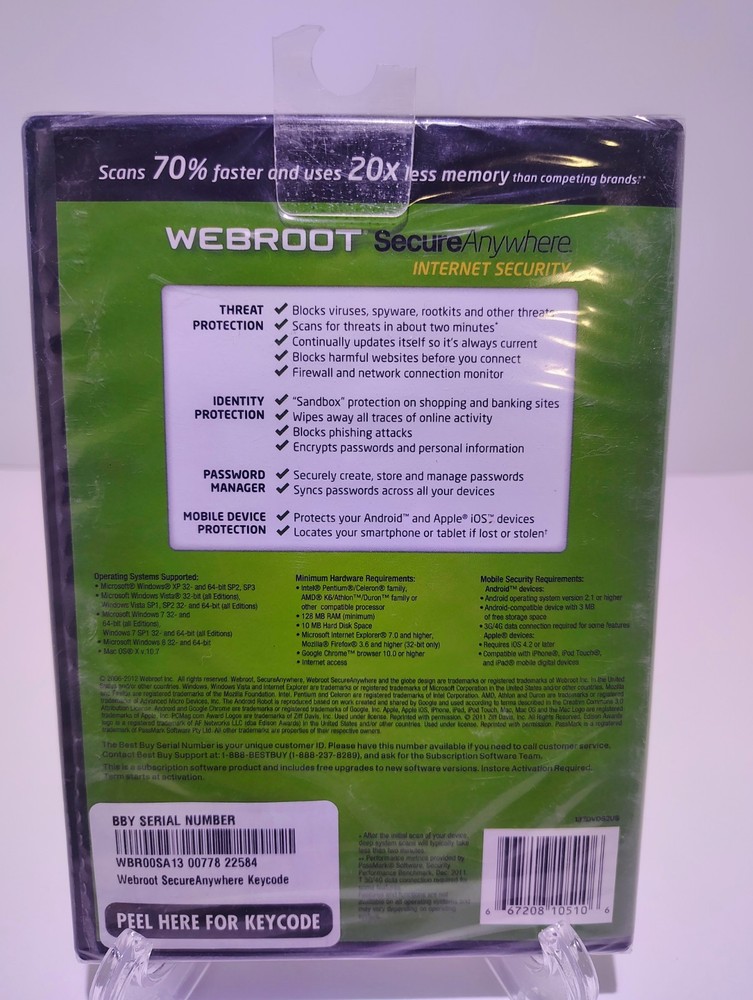 Webroot Secure Anywhere Internet Security Complete 2013 Sealed