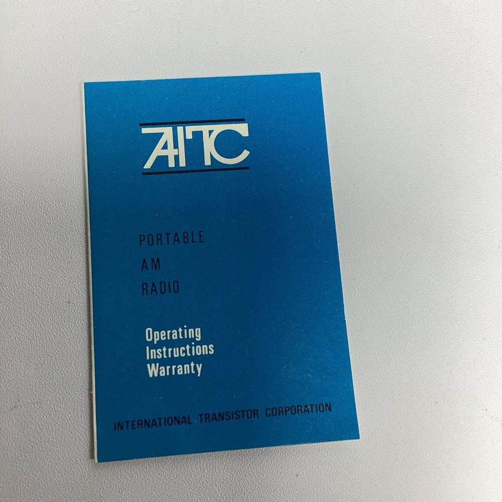 AITC Solid State Transistor AM Radio Model P3106 Taiwan Vintage