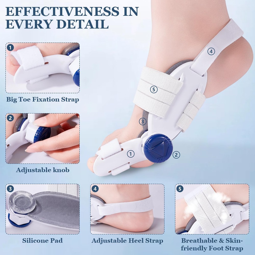 IvyWorkshop Bunion Corrector for Women & Men, Adjustable Toe Straightener
