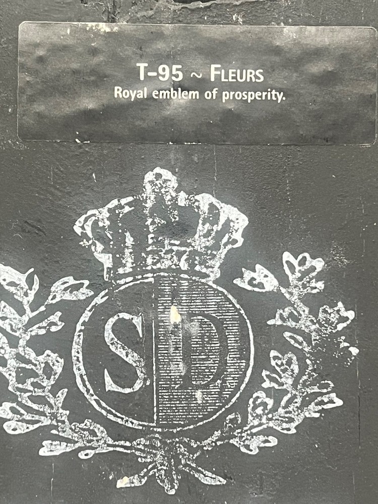 Retired Sid Dickens T-95 Fleurs Memory Block ceramic with fleur-de-lis-motif