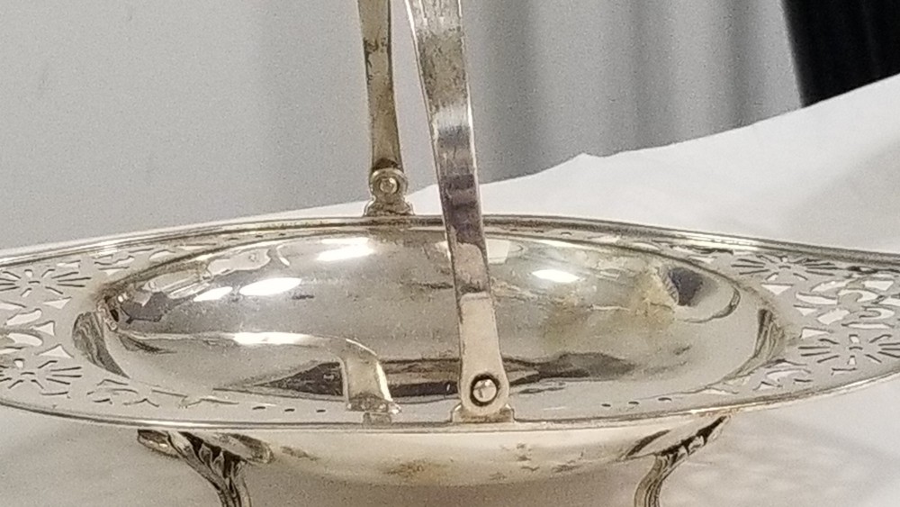 GORHAM STERLING SILVER LACY BASKET 1911