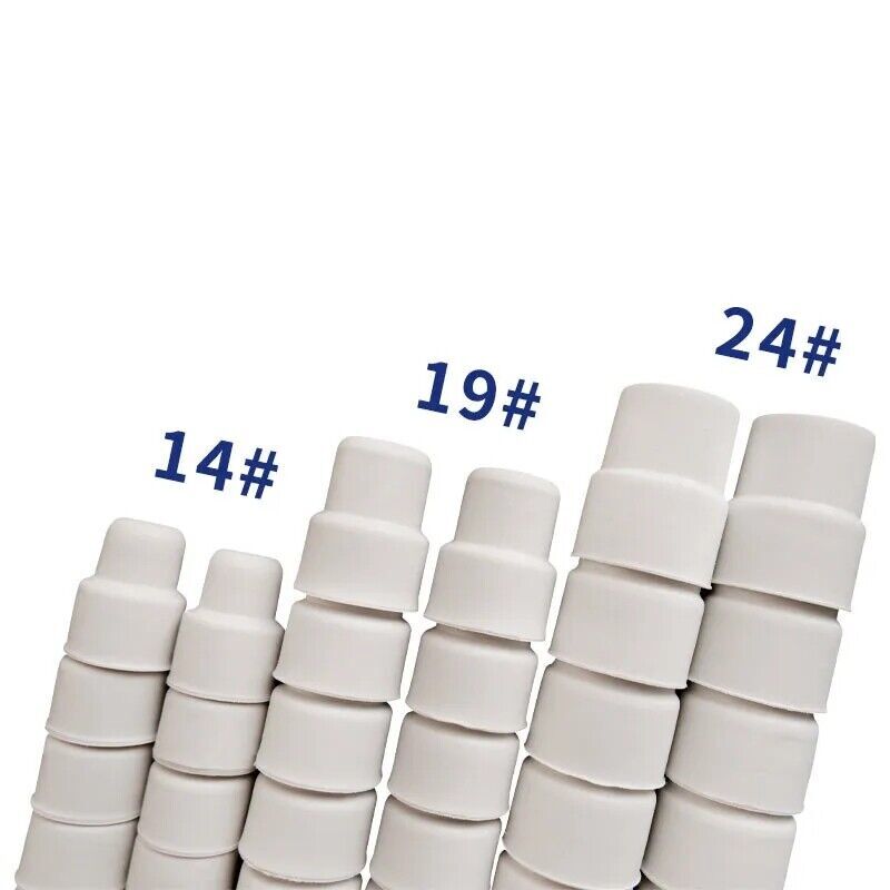Lab Bottle Stoppers: Reversible Cap Sealing Plugs (Sizes 14#, 19#, 24#) ﻿