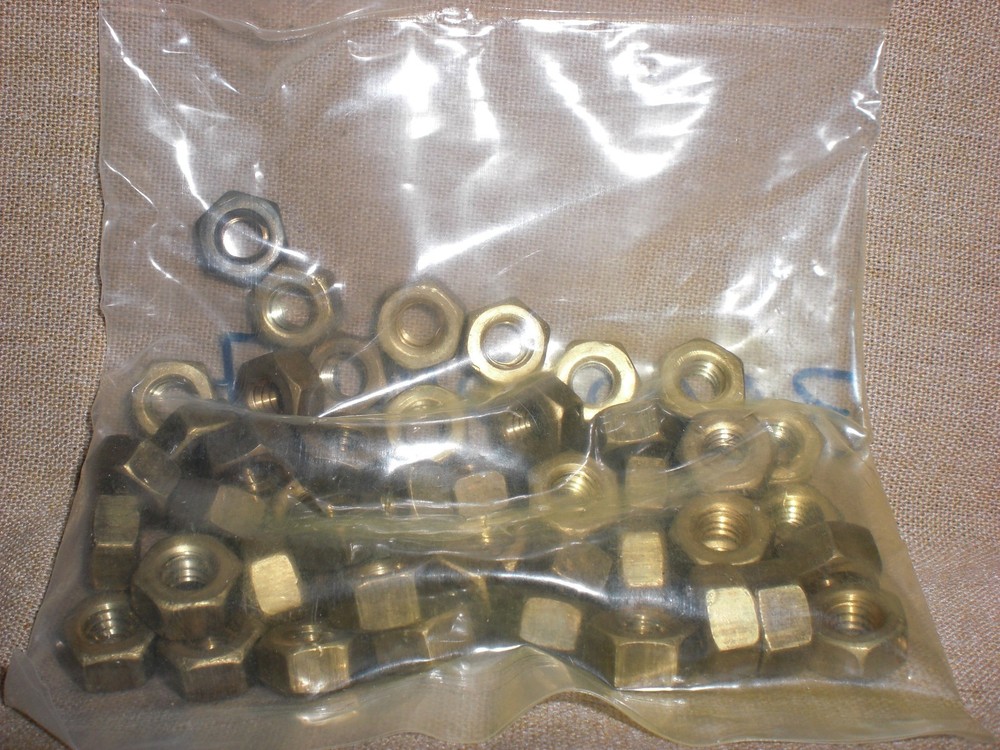 Nut Brass 1/4 X 20 PKG 50