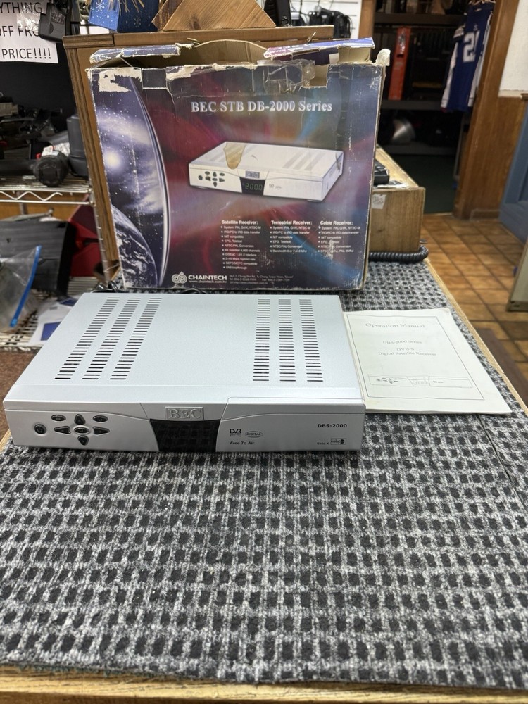 BEC STB DBS-2000 Digital Video Chaintech Satellite Receiver No Remote F1