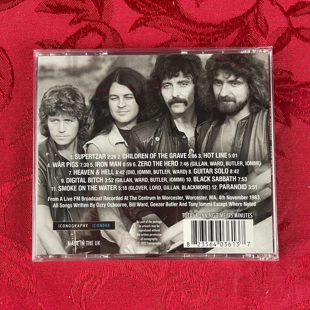 Black Sabbath - DEEP BLACK - Massachusetts Broadcast 1983 (CD) Iconography