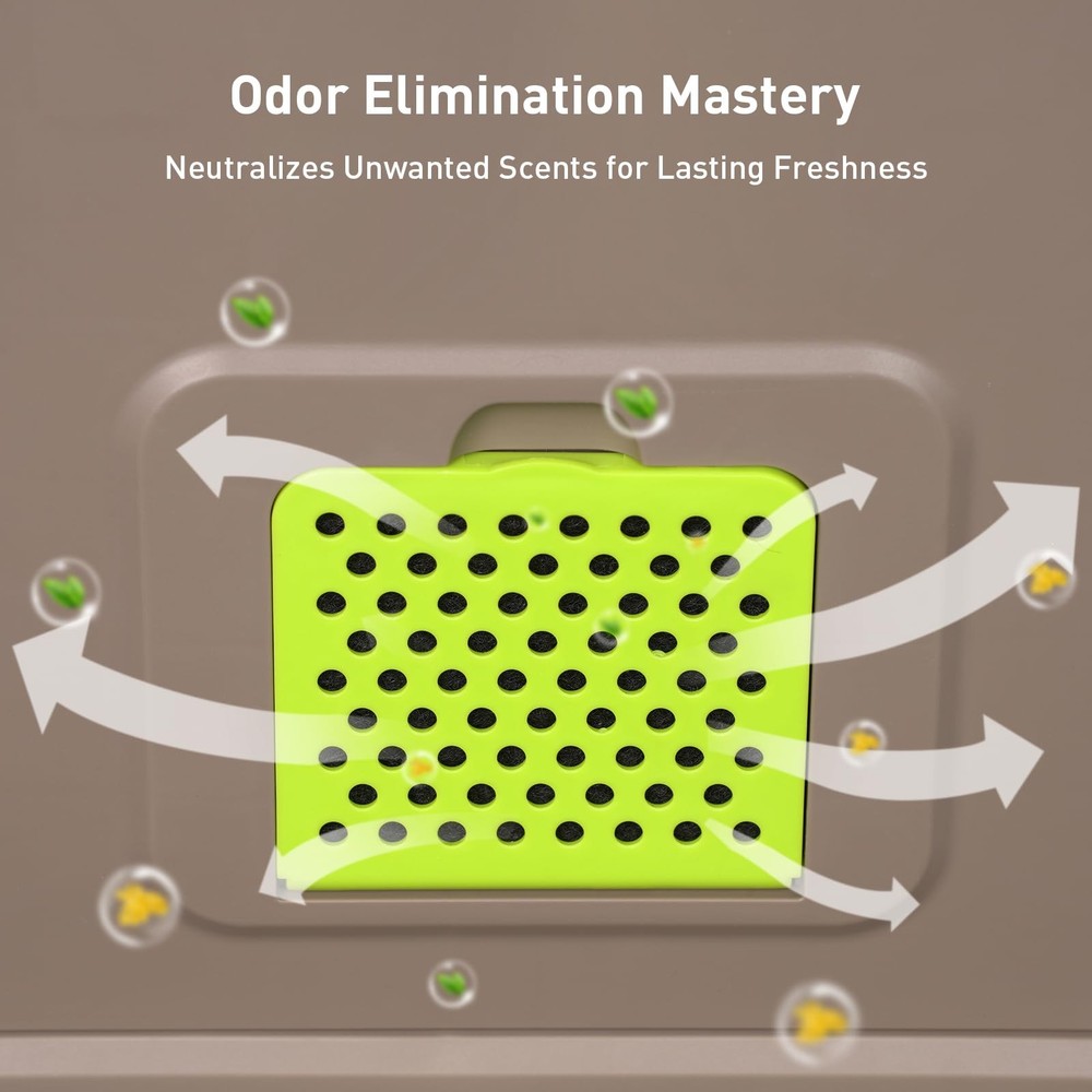 EKO Trash Can Odor Filter Refills for and Refill Pack, Black