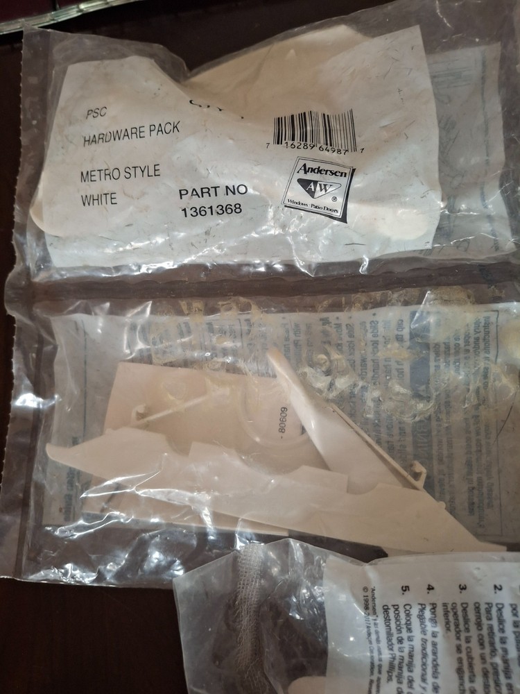 (3) Andersen Operator Handle Folding Hardware Packs For Casement Awning Windows
