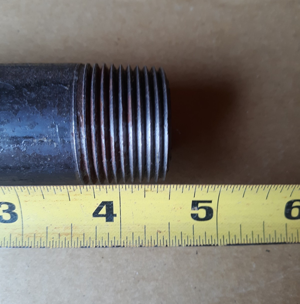 1" x 4 1/2" Threaded Black Pipe Nipple 1 PACK