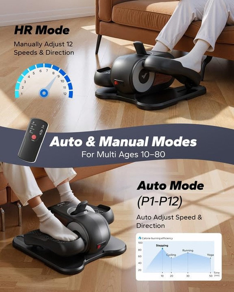 MERACH Under Desk Elliptical Machine, Leg Exerciser While Sitting for Seniors...