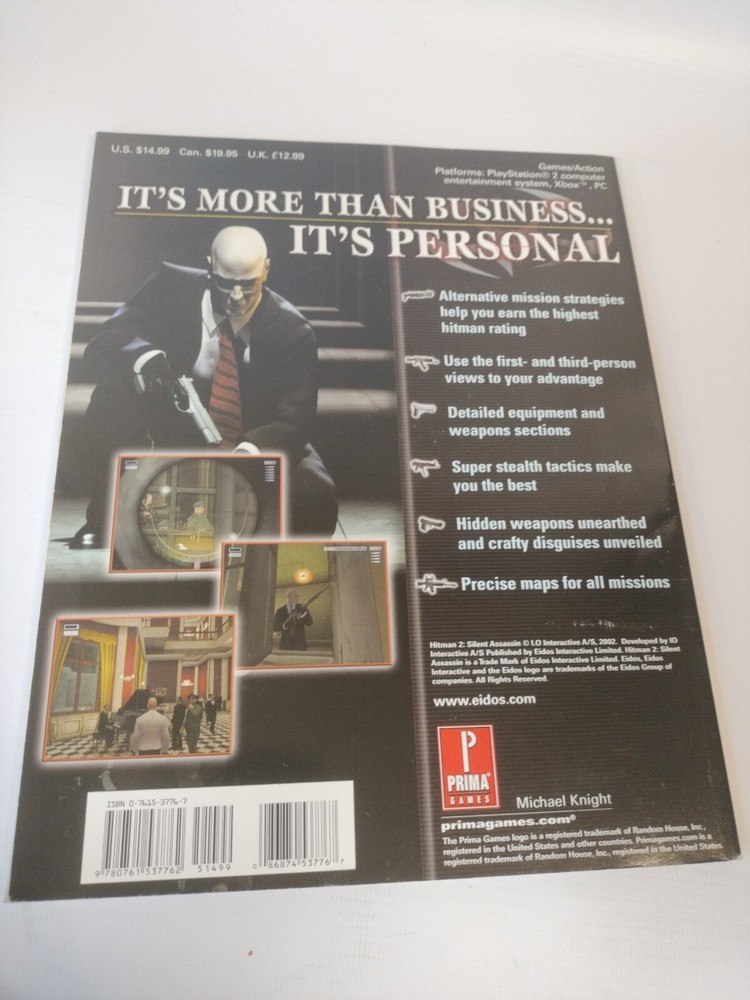Hitman 2 Silent Assassin Prima Games Strategy Guide Book