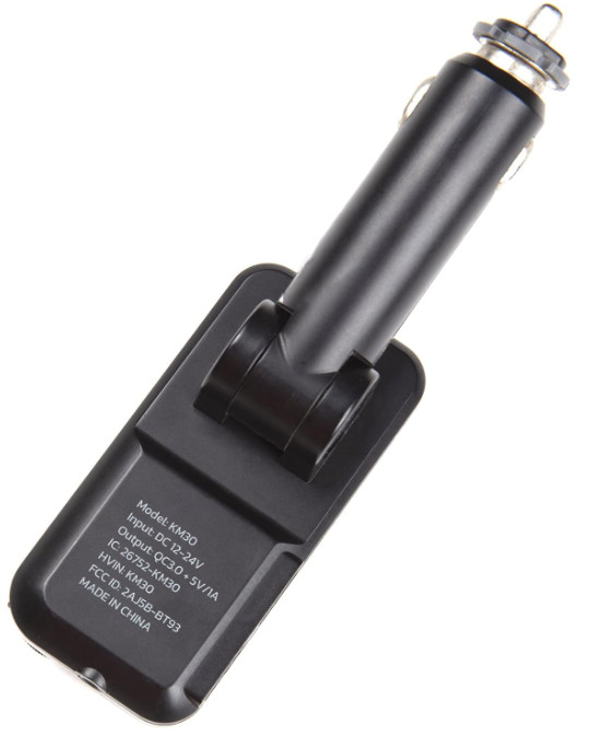 FM Bluetooth Transmitter for Car, Strong Microphone Bluetooth Car Adapter 1.8"