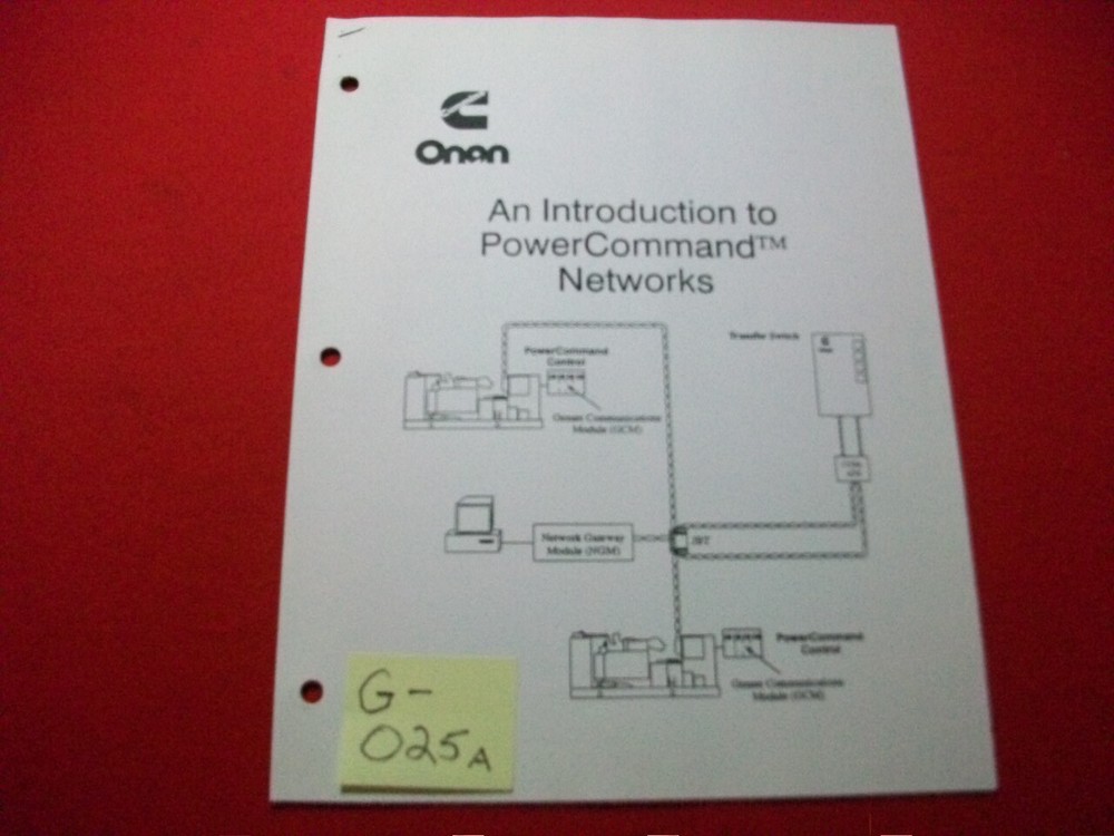 3-ONAN POWERCOMMAND CONTROL MANUALS-INTRO, INSTALL & OPERATION, WIRING DIAGRAMS
