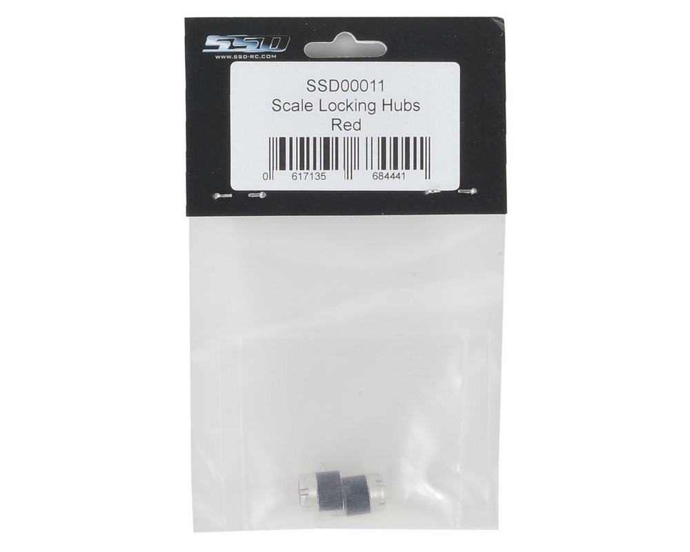 SSD RC Scale Locking Hubs (Red) (2) [SSD00011]
