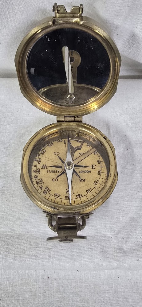 Vintage Solid Brass Natural Sine Indian Compass