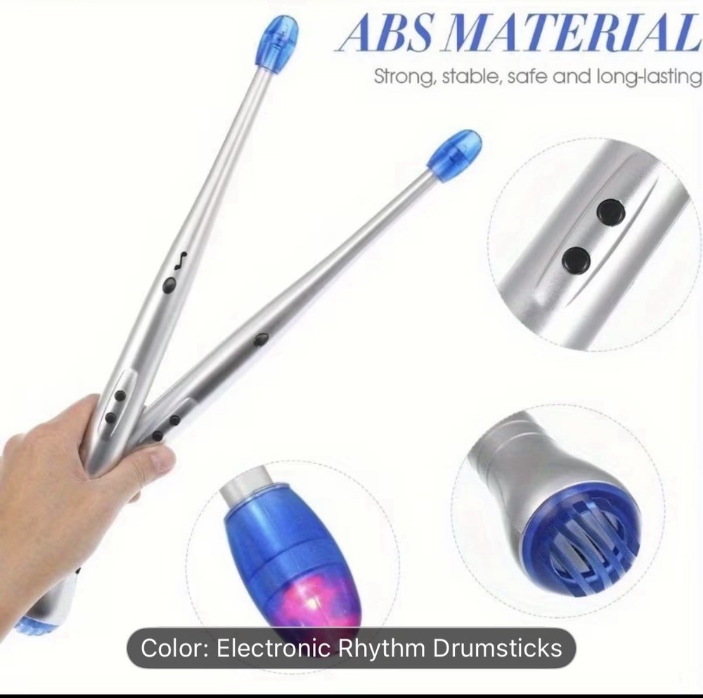 Electronic Drumsticks Percussion Drumsticks Air Percussion Sticks Silver