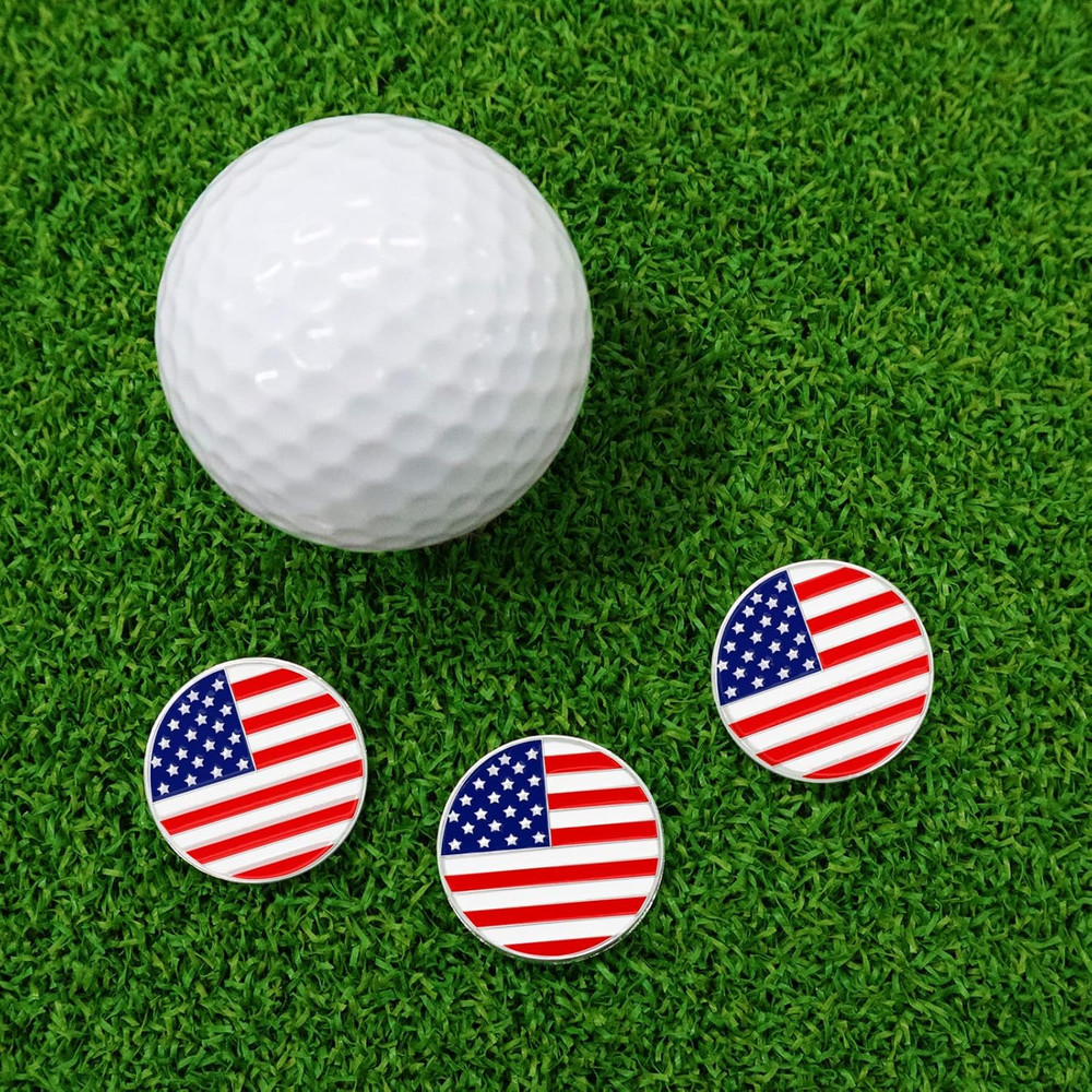 Golf Ball Marker with Hat Clip Markers Assorted Patterns Value Gift Set Mark Gol