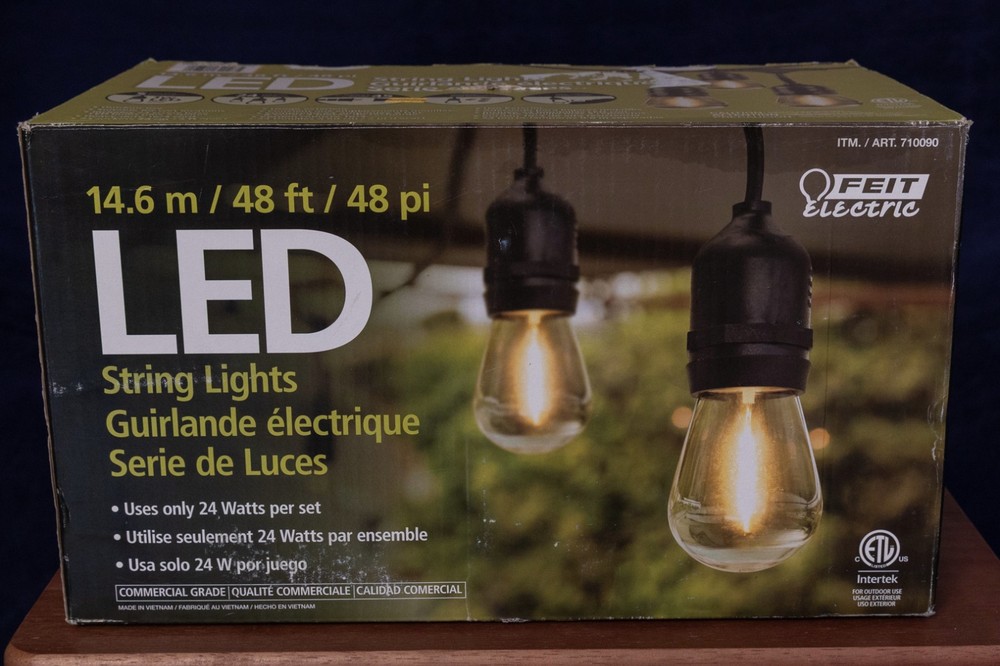 #2 Feit Electric 48ft LED Filament String Light Set Item 710090 Open Box
